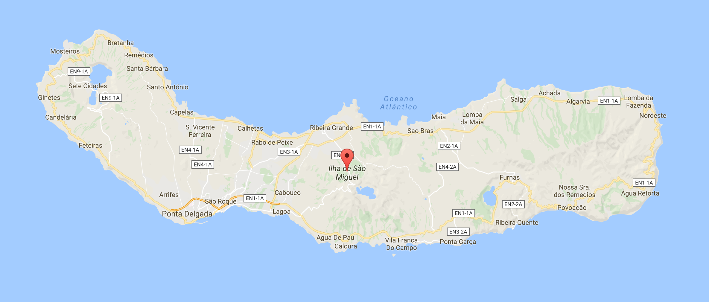Mapa São Miguel - Açores
