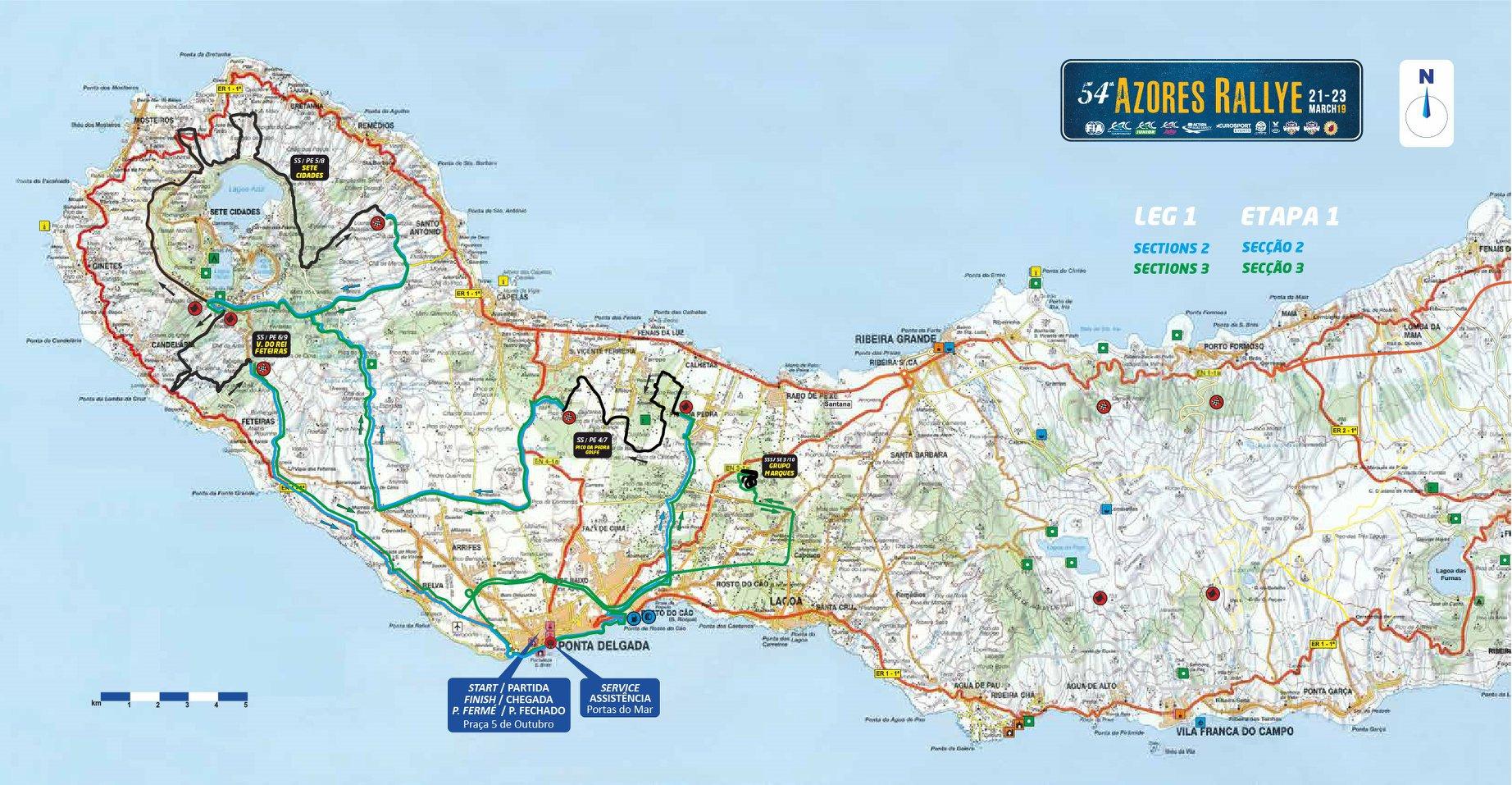 Mapa Azores Rallye 2019