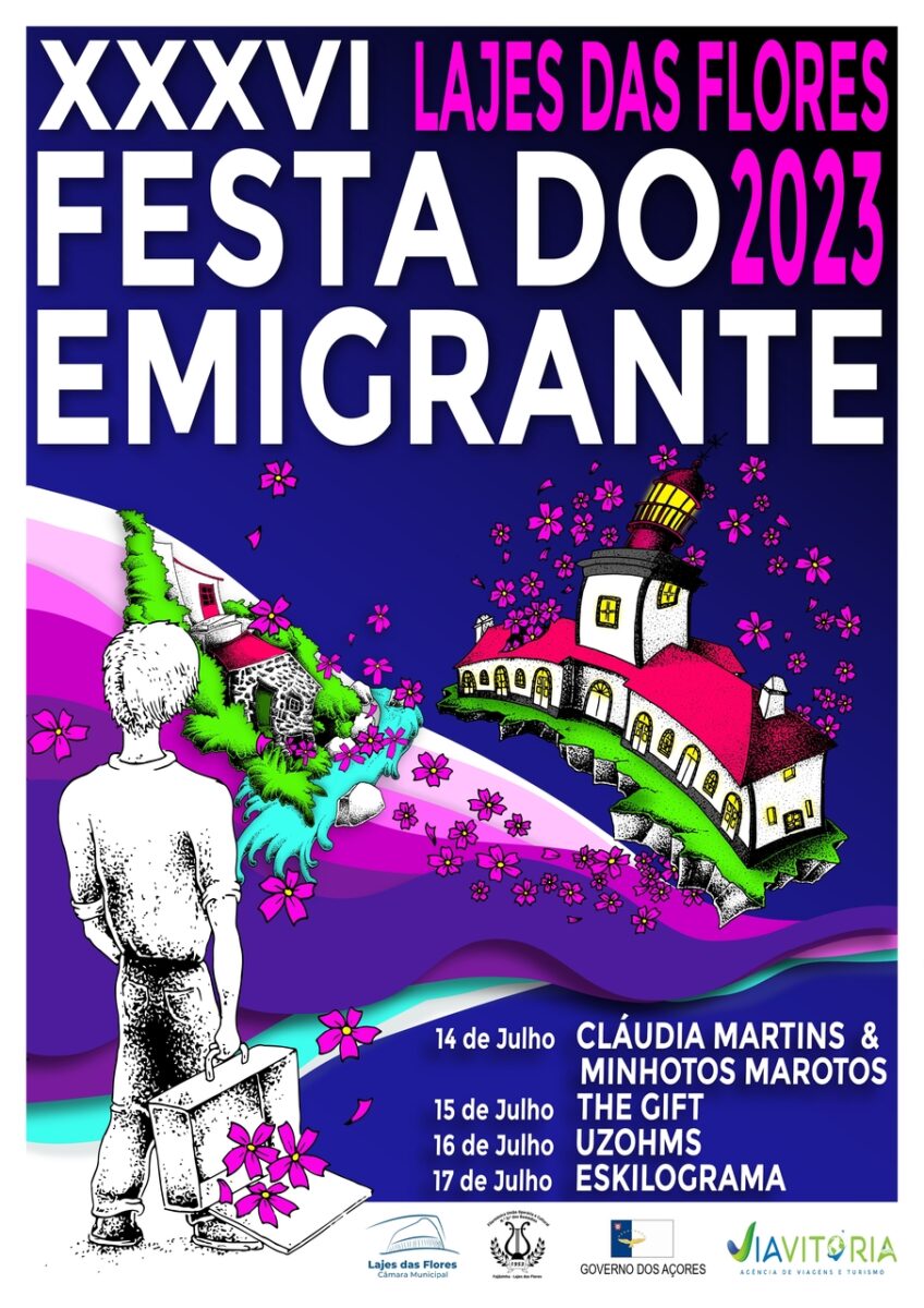 Cartaz XXXVI Festa do Emigrante Lajes das Flores  2023